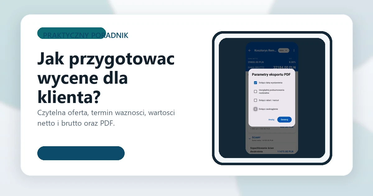 Grafika artykułu Jak przygotować wycenę dla klienta