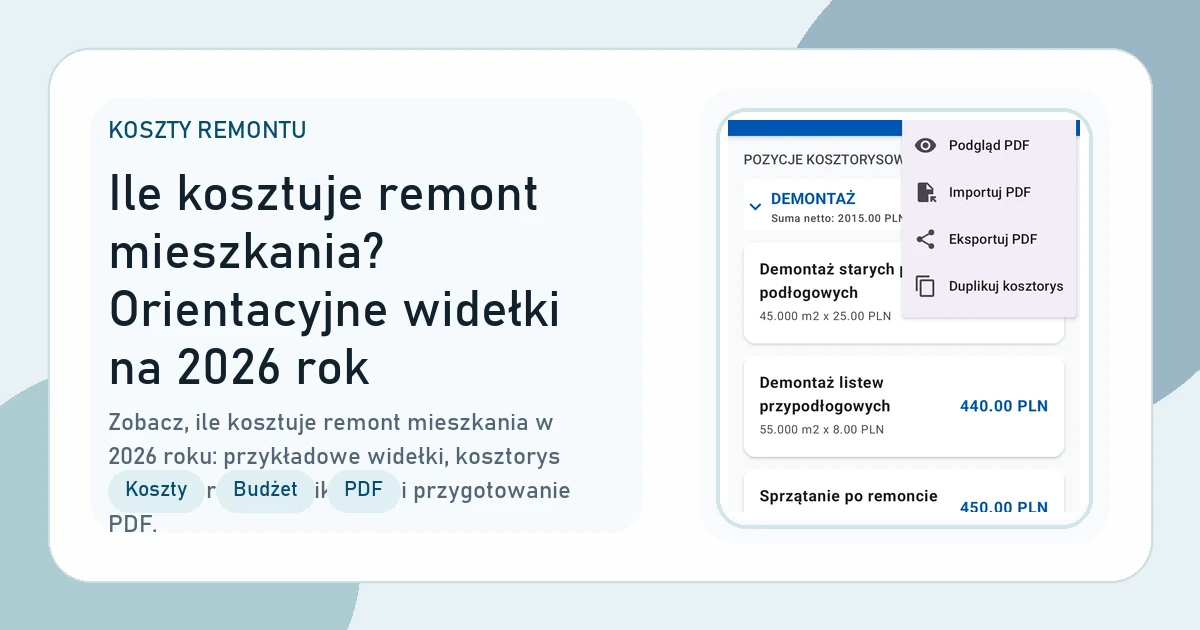 Okładka artykułu Ile kosztuje remont mieszkania