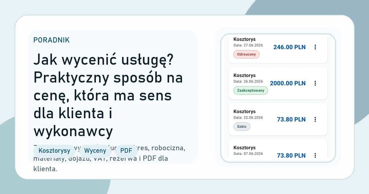 Okładka artykułu Jak wycenić usługę