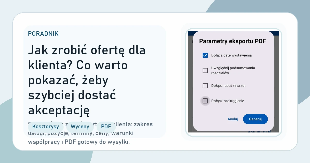 Okładka artykułu Jak zrobić ofertę dla klienta