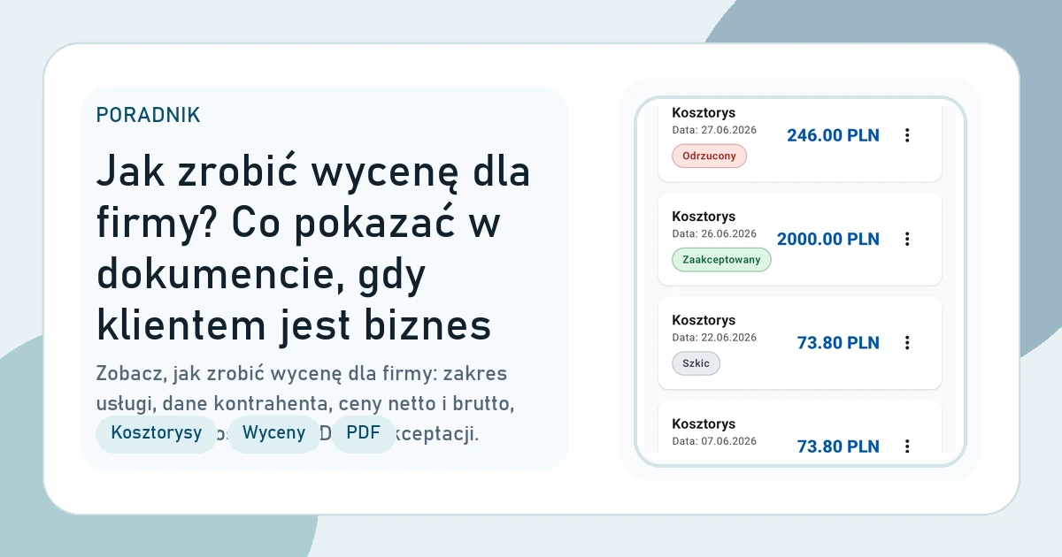 Okładka artykułu Jak zrobić wycenę dla firmy