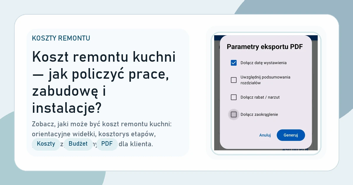 Okładka artykułu Koszt remontu kuchni