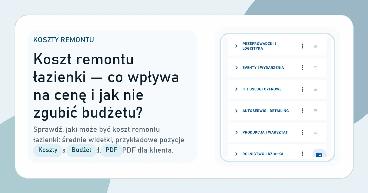 Okładka artykułu Koszt remontu łazienki